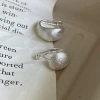 Korean-style niche design, brushed matte surface, teardrop ear buckles, minimalist fashion, individual, versatile and high-end earrings for women Item Picture